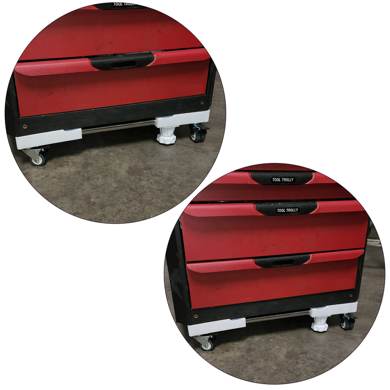 Multi-functional Movable Adjustable Base with 4×2 Locking Rubber Swivel Wheels and 4 Strong Feet Mobile Case Roller Dolly for Washing Machine, Dryer and Refrigerator