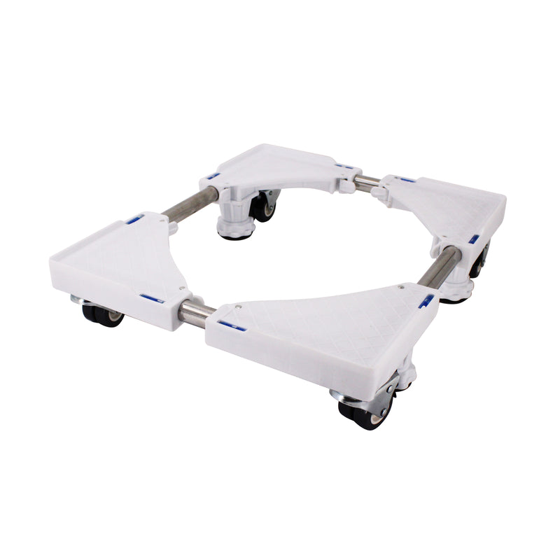 Multi-functional Movable Adjustable Base with 4×2 Locking Rubber Swivel Wheels and 4 Strong Feet Mobile Case Roller Dolly for Washing Machine, Dryer and Refrigerator