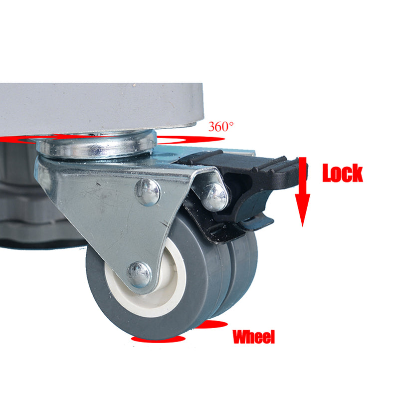 Multi-functional Movable Adjustable Base with 4×2 Locking Rubber Swivel Wheels and 4 Strong Feet Mobile Case Roller Dolly for Washing Machine, Dryer and Refrigerator