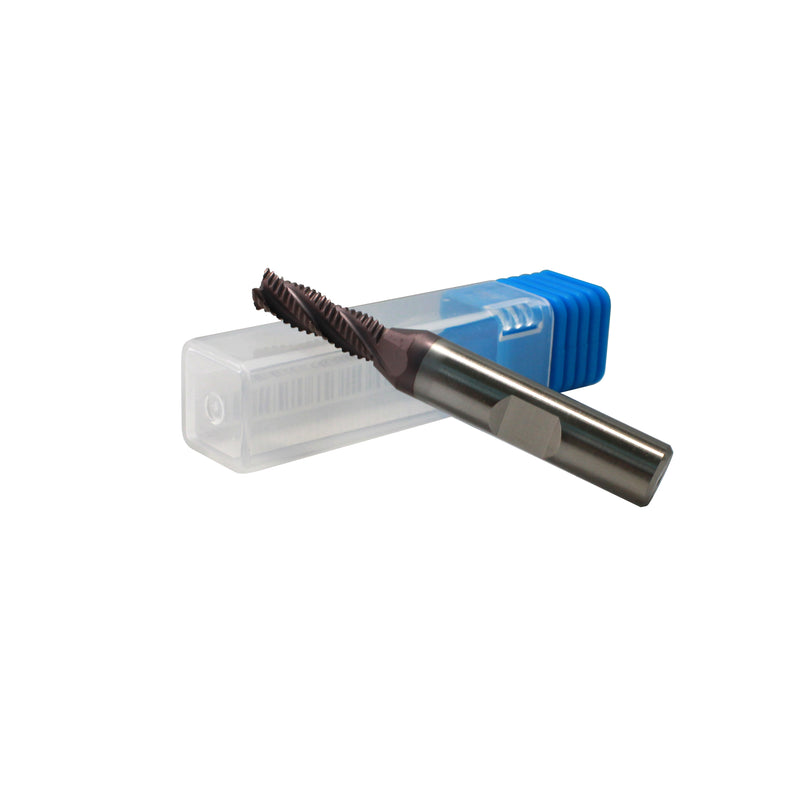 Standard Tooth M42 8% Cobalt Tialn Roughing End Mill 1/4" * 3/8" * 3/4" * 2-1/2", 4 Flute