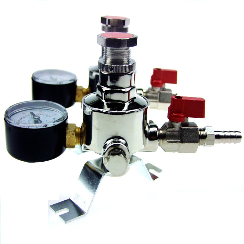 Commercial CO2 Regulator - Beer Brewing Kegerator Dual Gauge Shutoff Valve (2 Product)