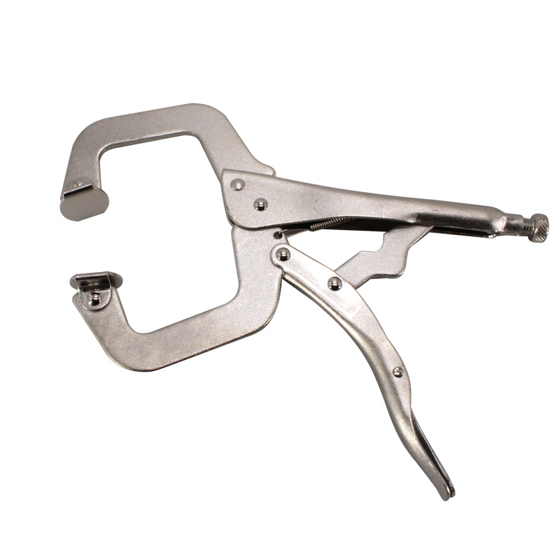 6 Pack - 11" C-Clamp Locking Pliers, Swivel Pads