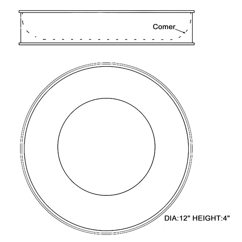 12" X 4" Deep Sanitary Tri Clamp Splatter Platter X- Stainless Steel