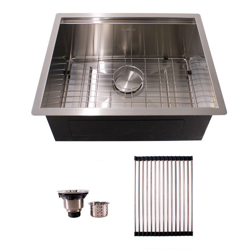 23X19X10IN Undermount 16 Gauge Tight Radius Stainless Steel Kitchen Sink