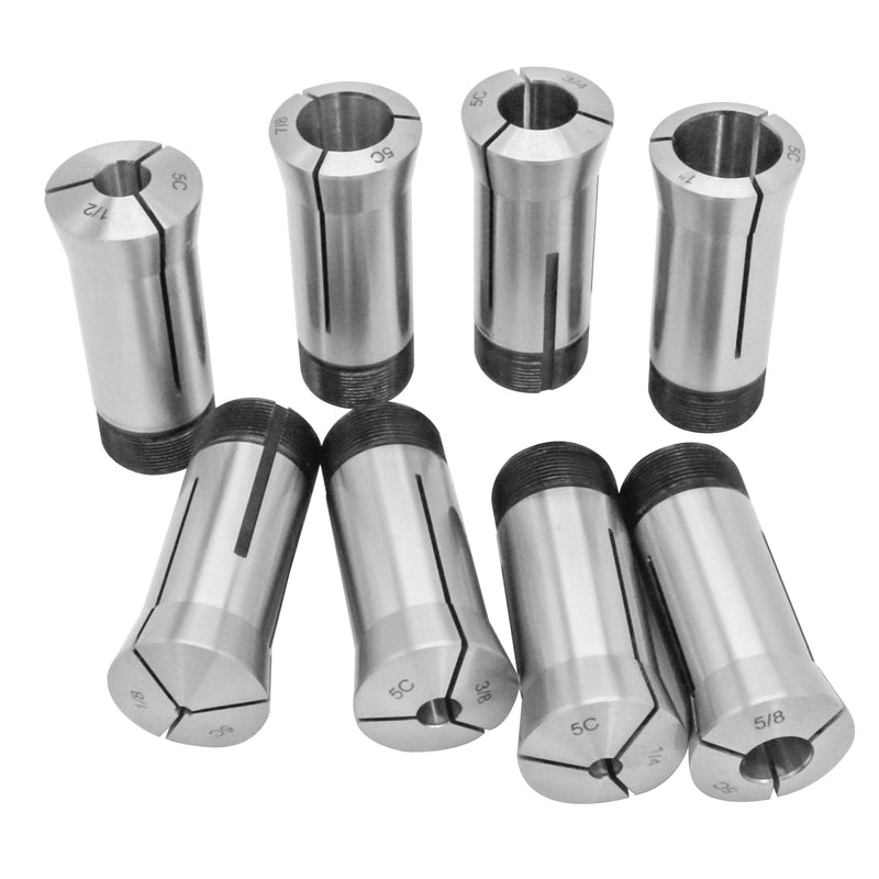 14 Pcs 1/8-1"x16ths 5C Precision Round Collets w/Collet Block Chuck