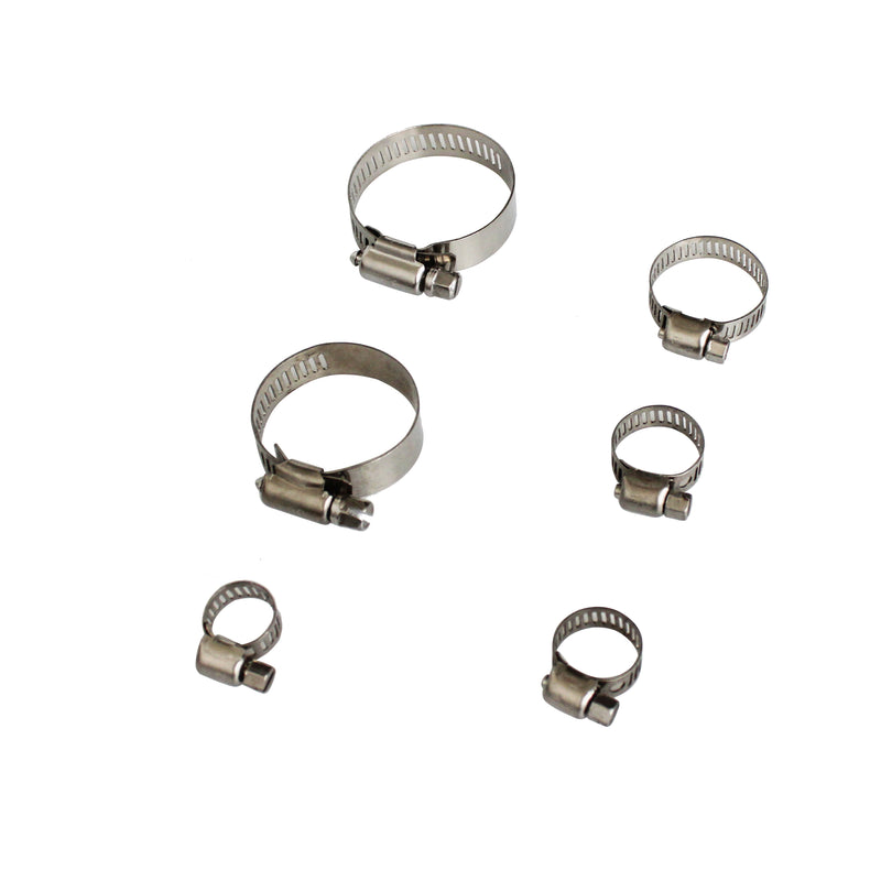 75PC Hose Clamps Assortment SS304 Fuel Line Plumbing Auto Mechanical 8-38mm